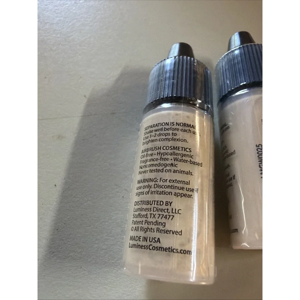 LUMINESS GLOW Airbrush Brightener .25 oz.- Lot Of 2 Brand New Sealed